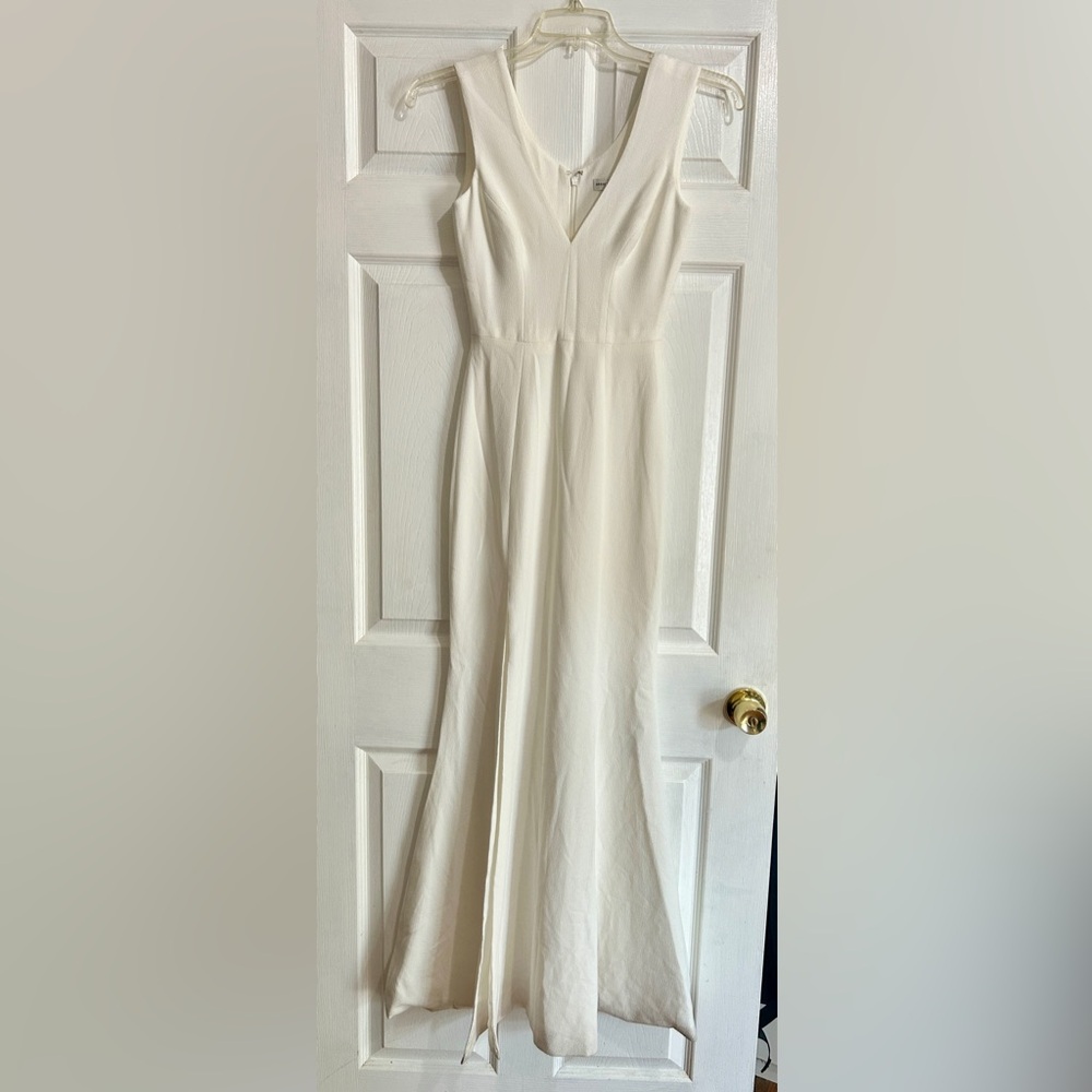 Dress the Population Cream Textured Dress